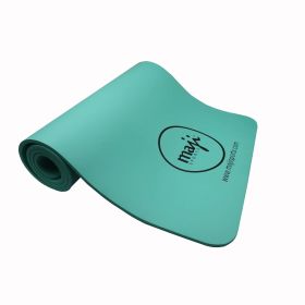 NBR Premium Eco Exercise Mat – Extra Thick Comfort, Non Slip Support & Eco Friendly Design (Material: Nitrile Butadiene rubber, Color: Turquoise)