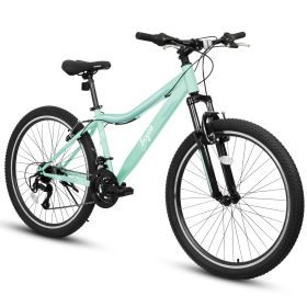 A26208D Mountain Bike | 21-Speed Carbon Steel | 24/26 Inch (Option: Green)