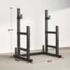 Adjustable 660 lbs Squat Rack & Bench Press Stand – Black