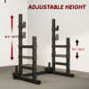 Adjustable 660 lbs Squat Rack & Bench Press Stand – Black