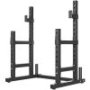 Adjustable 660 lbs Squat Rack & Bench Press Stand – Black
