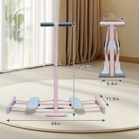 Adjustable Foldable Ski Exercise Machine (Option: Pink)