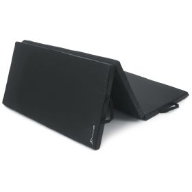 Tri-Fold Folding Exercise Mat 6ft x 4ft (Option: Black)