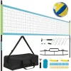 Heavy Duty Volleyball Net with 3-Level Poles