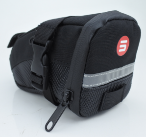 Bicycle Saddle Tail Bag – Under Seat Mountain Bike Wedge Storage (Option: Black)