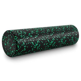 High Density Speckled Foam Roller Black/Green (Option: 24x6-in)