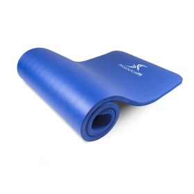 Extra Thick Yoga and Pilates Mat  1-in (Option: Blue)