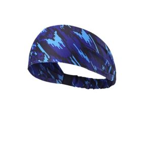 Non-Slip Yoga Running Headbands - Camo Sports Hairband (Color: Blue)