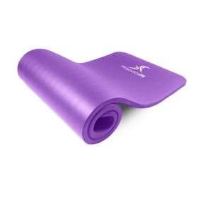 Extra Thick Yoga and Pilates Mat  1-in (Option: Purple)