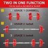 44lbs Adjustable Dumbbell Set | Convertible to Barbell