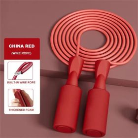 Cordless Smart Jump Rope with Built-In Wire (Color: Red Long Rape, size: United States)