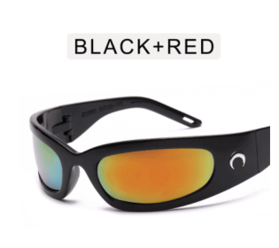 Millennium Style Sports Cycling Glasses With A Sense Of Future Technology Sunglasses (Color: Red)