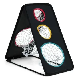 Double-Sided Golf Chipping Net – 5 Target Zones & 420D Oxford Fabric (Black) (Option: Defaulttitle)