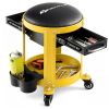 Heavy-Duty Mechanic Rolling Stool | Workshop Creeper Seat Yellow