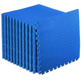 Diamond Plate Exercise Puzzle Mat 1/2-in (Option: 1/2-in, Blue, 144 Sq Ft - 362-)