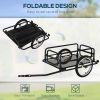 Foldable Bike Cargo Trailer | 16" Pneumatic Tires & Coupler