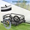 Foldable Bike Cargo Trailer | 16" Pneumatic Tires & Coupler