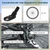 Foldable Bike Cargo Trailer | 16" Pneumatic Tires & Coupler