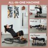 Foldable Sissy Squat Machine Hip Thrust Equipment Black