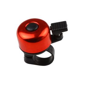 Small Folding Bike Bell – Loud, Compact Colored Bicycle Bell for Safety (Option: Red)