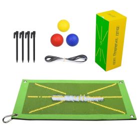 Premium Golf Swing Path Training Mat (size: 50*25cm/20*10inch Mat & Ball)
