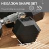 Hex Dumbbell Set of 2 – Rubber Weights with Non Slip Handles