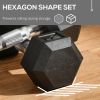 Hex Rubber Dumbbell Set | No-Roll Free Weights
