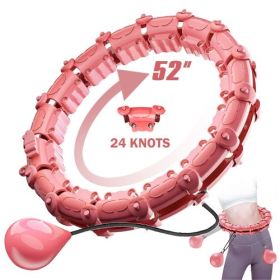 Smart Adjustable Weighted Fitness Hula Hoop (Color: Pink, size: 24 Konts)