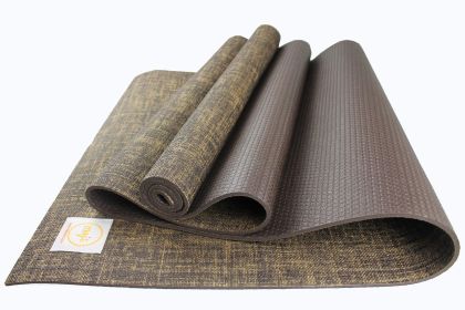 Jute Premium Eco Yoga Mat – Natural, Non Slip, Sustainable Yoga & Fitness Mat (Material: PER Polymer Resin + Jute, Color: BROWN)