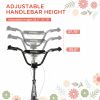 Kids Kick Scooter – Adjustable Handlebar, Dual Rear Brakes & Inflatable Wheels