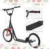 Kids Kick Scooter – Adjustable Handlebar, Dual Rear Brakes & Inflatable Wheels