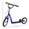 Kids Ride On Kick Scooter – Blue, Adjustable Handlebar & Dual Brakes