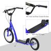 Kids Ride On Kick Scooter – Blue, Adjustable Handlebar & Dual Brakes