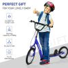 Kids Ride On Kick Scooter – Blue, Adjustable Handlebar & Dual Brakes
