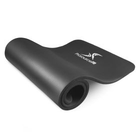 Extra Thick Yoga and Pilates Mat  1/2-in (Option: Black)
