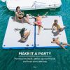 10x7 ft Inflatable Floating Dock Platform-White