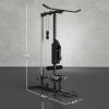 Lat Pull Down Machine High Low Pulley Black