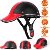Leather Baseball Cap Bicycle Helmet with UV Visor | Adjustable
