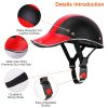 Leather Baseball Cap Bicycle Helmet with UV Visor | Adjustable