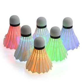 Glow in the Dark Badminton Birdies | LED Shuttlecocks (Quantity: 6 Pack)