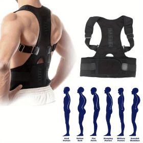 Magnetic Posture Corrector Brace – Back & Shoulder Support Belt (size: XL)