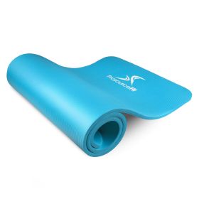 Extra Thick Yoga and Pilates Mat  1/2-in (Option: Aqua)
