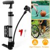 Mini Bike Inflator – Portable Tire & Ball Pump with Frame Mount (Silver)