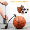 Mini Bike Inflator – Portable Tire & Ball Pump with Frame Mount (Silver)