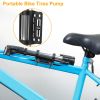 Mini Bike Inflator – Portable Tire & Ball Pump with Frame Mount (Silver)