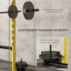 Multi-Function Yellow Squat Rack with Pull Up Bar