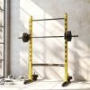 Multi-Function Yellow Squat Rack with Pull Up Bar