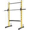Multi-Function Yellow Squat Rack with Pull Up Bar