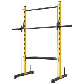 Multi-Function Yellow Squat Rack with Pull Up Bar (Option: Yellow-2160x285x100 mm)