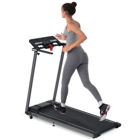 2.5HP Folding Treadmill Walking Pad with Incline (Option: Black)